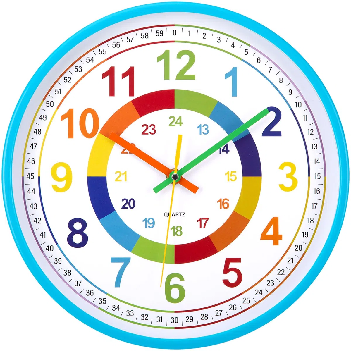 Orologio da Parete Educativo per Bambini Orologio da Muro Silenzioso Orologio per la Camera da Letto, Adatto per la Scuola 30 cm