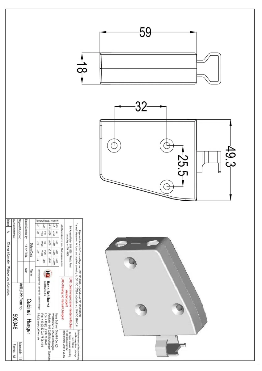 SOTECH 2 x Sppendiabiti Set Completo Bianco Supporto a parete Supporto per armadio Capacità di carico 120 kg