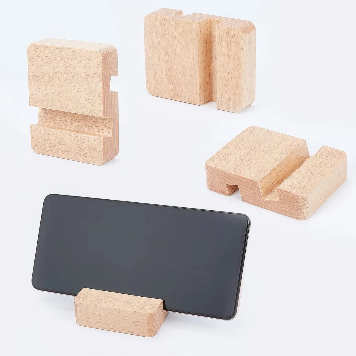NBEADS 4pz Supporto per Telefono Cellulare in Legno da 8x6x2 cm Supporto Tablet Legno Universale Supporto per Tablet Portatile per Supportare Il Telefono in Ufficio A Casa