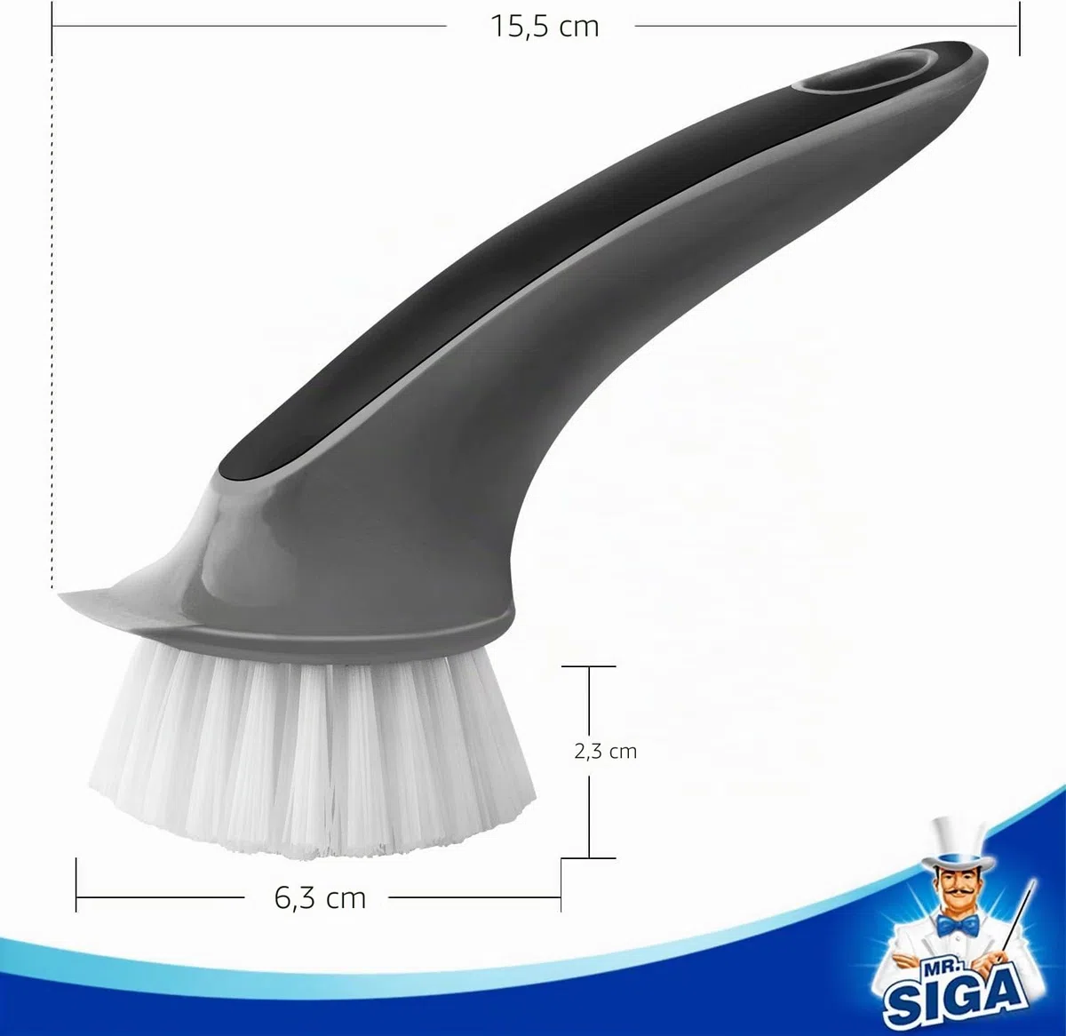 MR.SIGA Spazzola per pulizia pentole e padelle, spazzola per stoviglie per cucina, confezione da 2