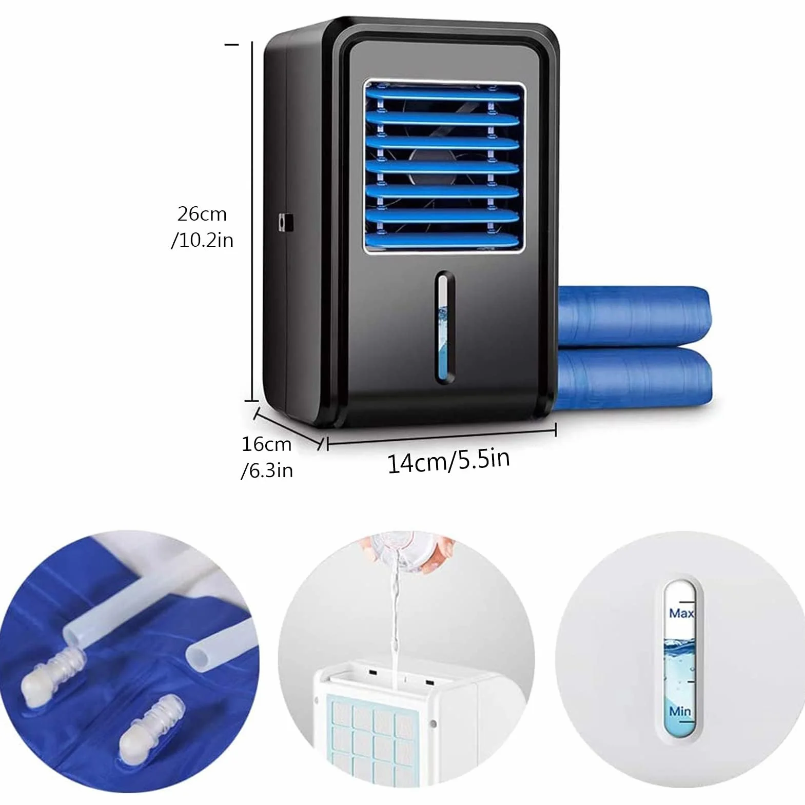 Materasso ad Acqua di Raffreddamento, Materasso raffreddato ad Acqua con Telecomando, Sistema di Cuscino di Raffreddamento del Letto, Coprimaterasso refrigerato in PVC, 63x27 Pollici
