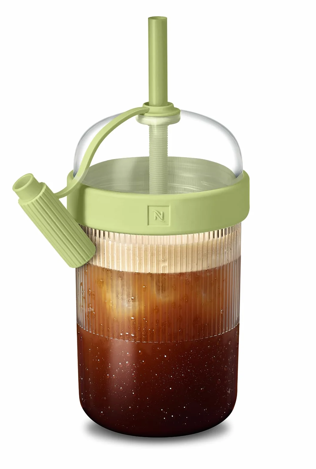 Nespresso Bicchiere da viaggio, design Federico Peri, edizione limitata, solo per bevande fredde, 540 ml, pistacchio