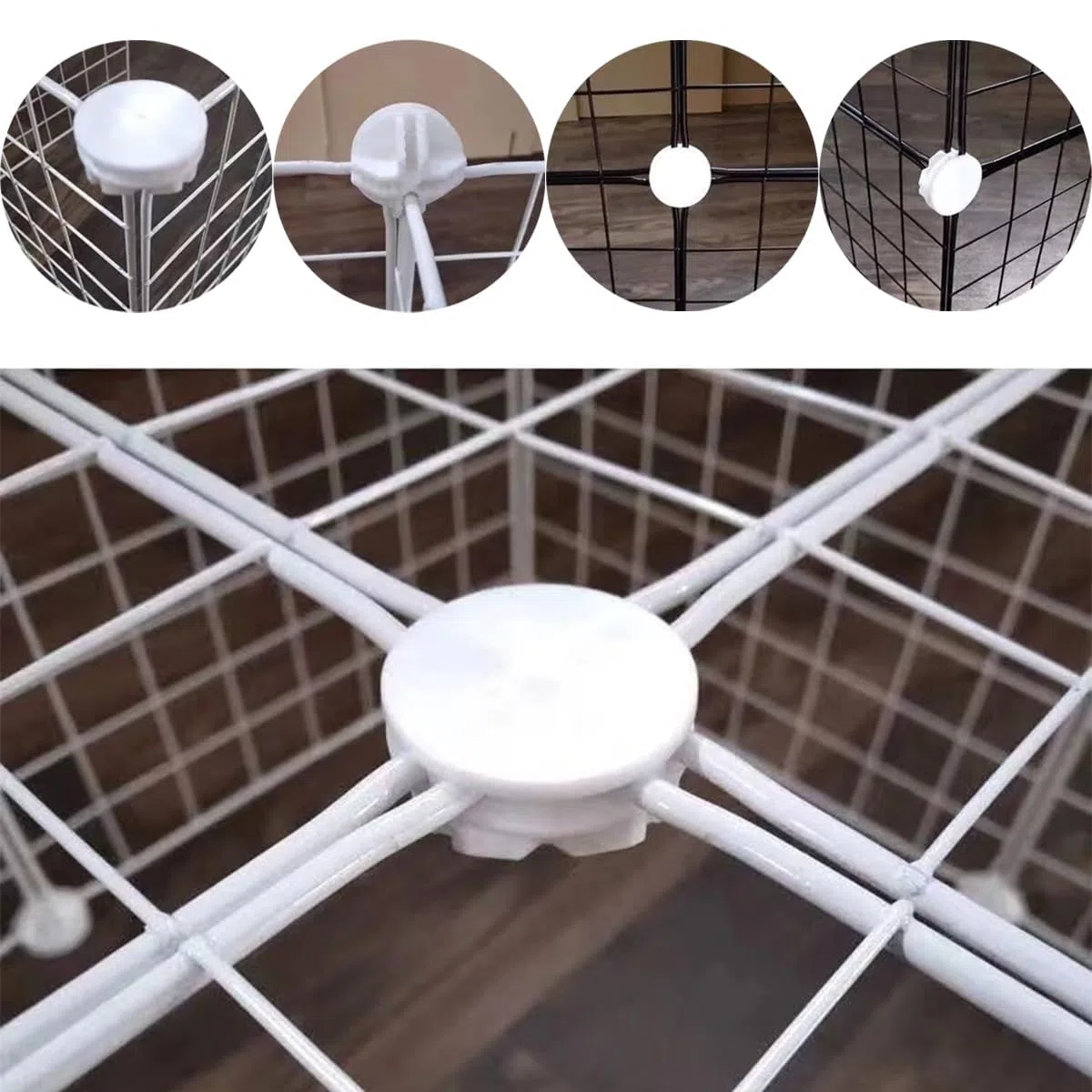 ANBOO Connettori Cubo in Plastica, Connettori per Armadio Modulabile, Fili Cubo Plastica ABS Connettore, Cubo Connettori per Scaffale Armadietto (40 pezzi)
