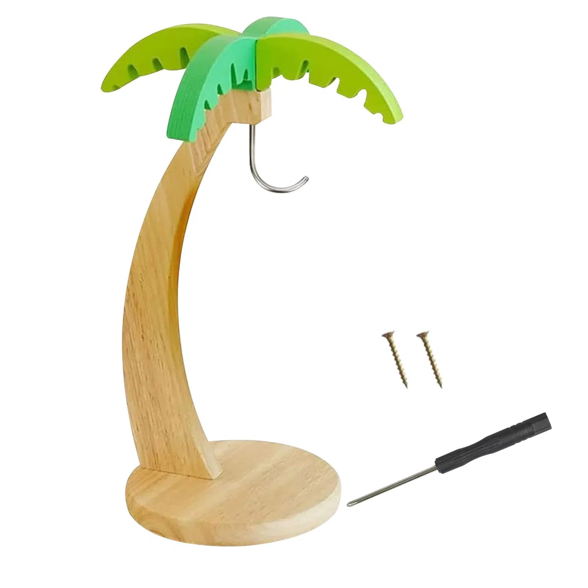 Supporto per Banana con Gancio in Acciaio Inossidabile Resistente, Supporto per Banane in Legno per Mantenere Fresche le Banane, Portabanane Legno, per Conservare la Frutta a Casa