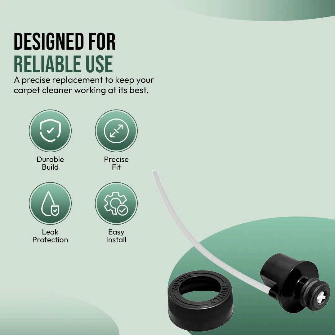 Tappo di Ricambio e Cannuccia per pulitori di tappeti Bissell Little Green - Modelli 1400B, 1400W, 3369, 3353, 3519, Solo per i Modelli elencati