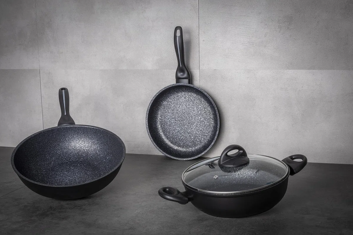 Barazzoni Wok Granitica Extra Induction Diametro 28 Made in Italy Pfoa e Nickel Free