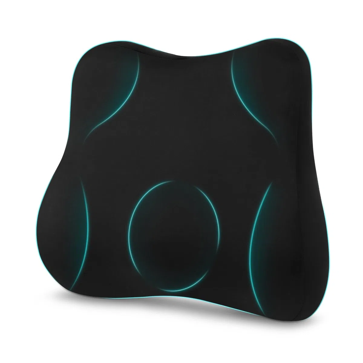 Cuscino Lombare, Supporto Lombare Auto Ergonomico, Cuscino Schienale in Memory Foam, Cuscino Lombare Sedia con Fodera Lavabile per Auto, Sedia Ufficio, Nero