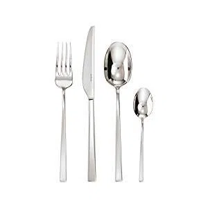 Coperto 4 Pezzi Tavola Linea Q - Inox