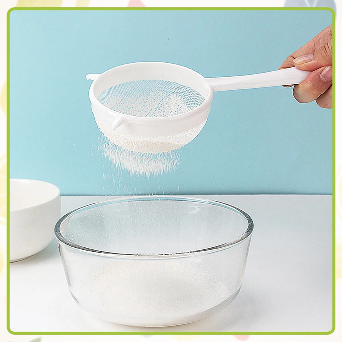 3 Pz Filtro a Setaccio, Colino in Plastica per Filtro Kefir, Filtri a Rete in Nylon, con Manico in Plastica, Setaccio Filtro, Setaccio da Cucina per Filtrare Olio, Caffè, Vino, Succhi