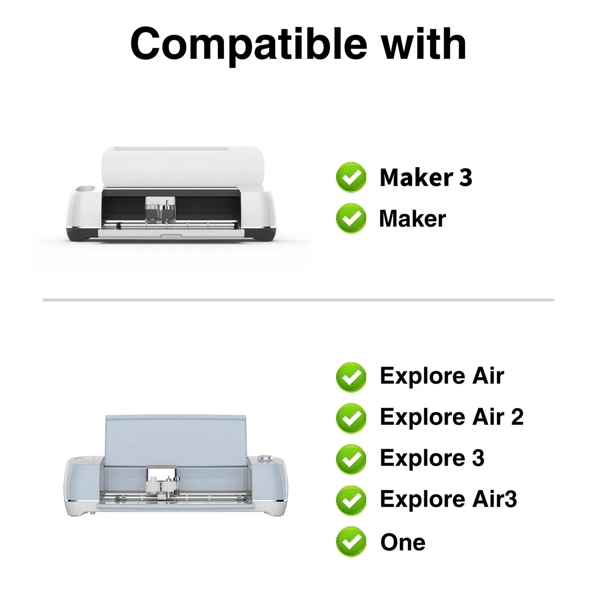 Lama per taglio profondo Explore con alloggiamento Compatibile con le lame Cricut Maker, Maker 3, Air 3, Air 2, Air, One, Explore 3（2) Nero