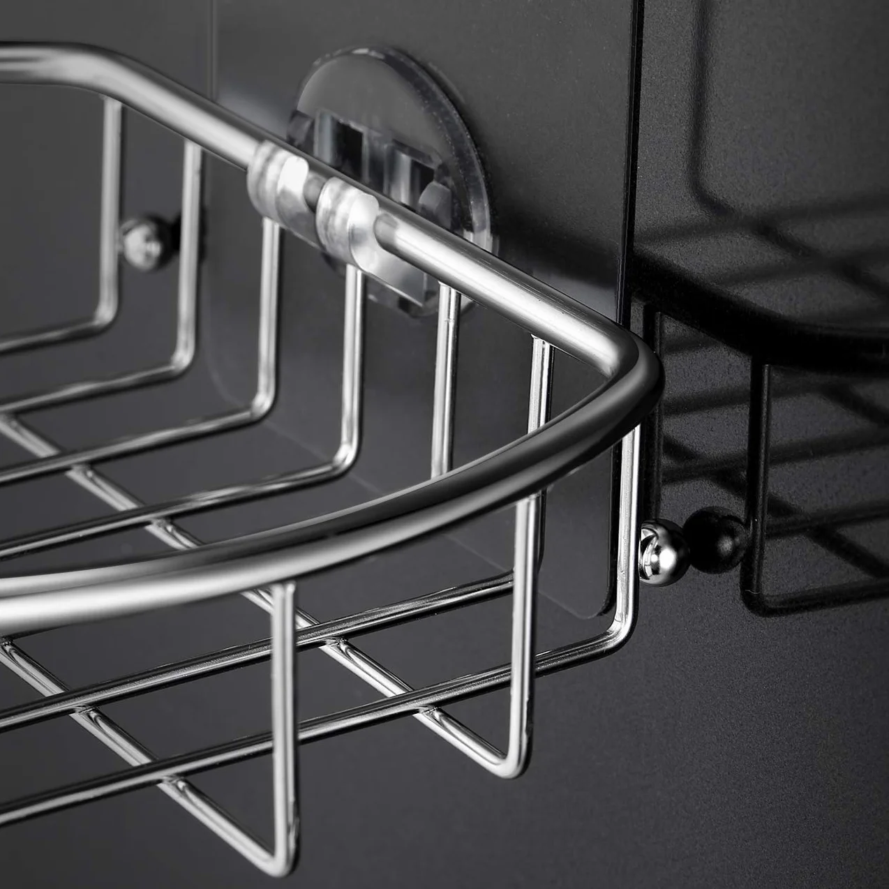 Autoadesivo Portasapone in Acciaio Inox, Anti Ruggine, Senza Foratura, Mensola Per Bagno, Organizzatore per Cucina (1.Cestino del Sapone)