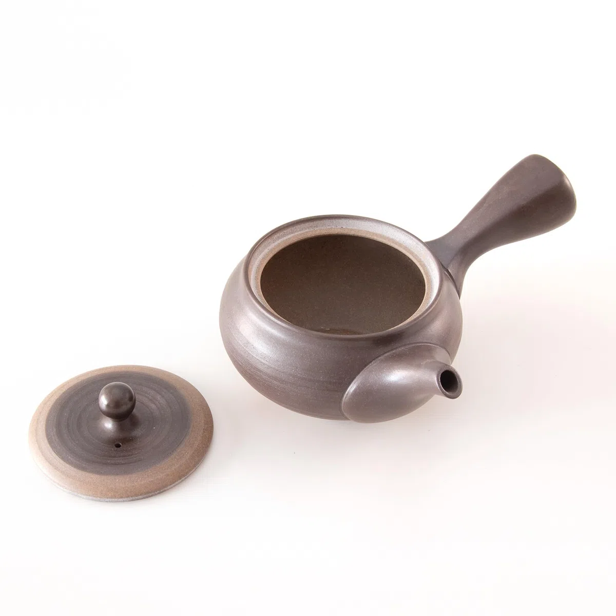 Asayu Japan Teiera tradizionale Kyusu - Kurofuki - Piccola, 280 ml, nera - Prodotto in Giappone (Tokoname-Yaki) - Per tè verde e cerimonie del tè