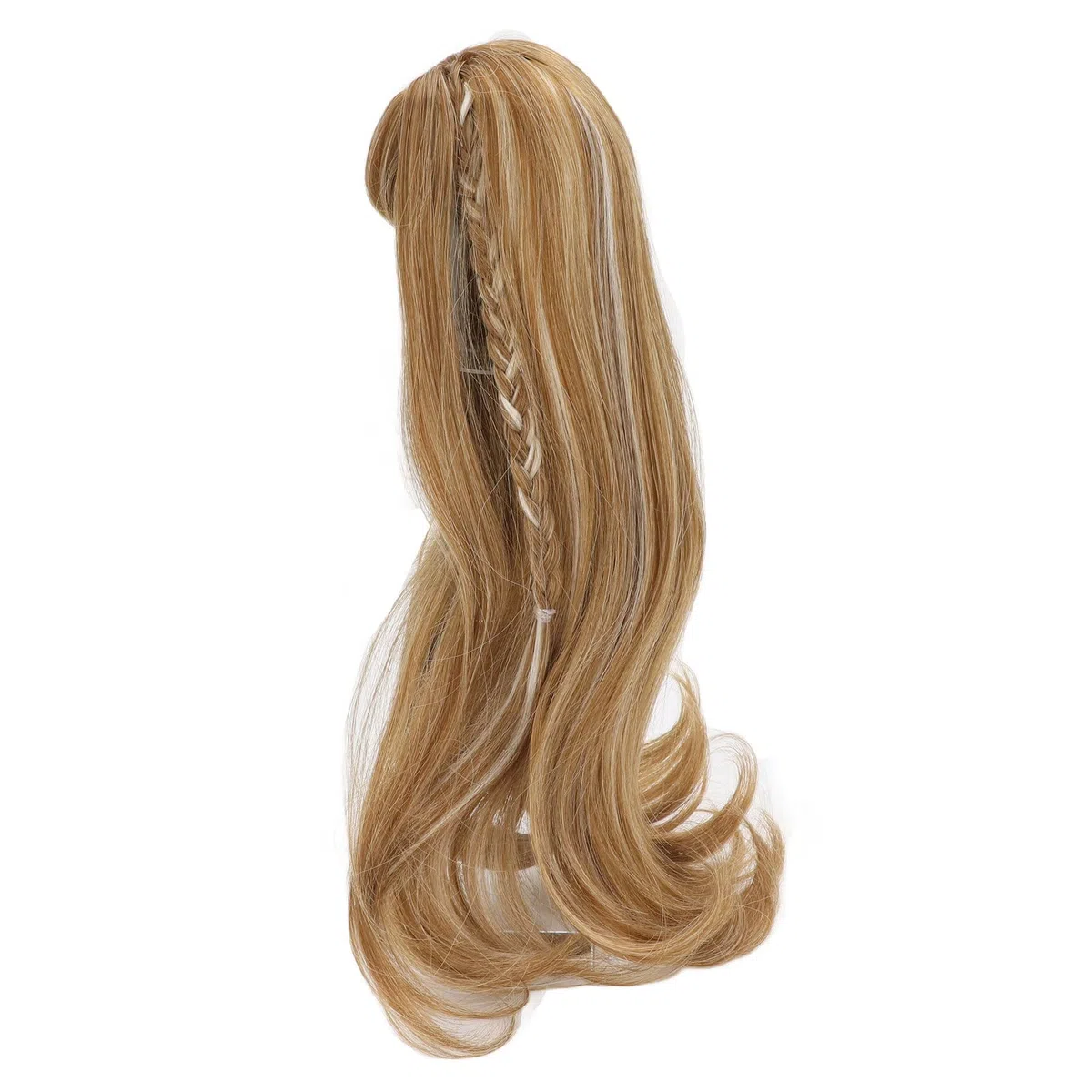 Zerodis 1/3 BJD - Parrucca per bambola SD, 21-24 cm, colore lino, morbida seta ad alta temperatura, capelli lunghi e ricci mohair, con frangia per indossare parrucca per bambole BJD, fai da te