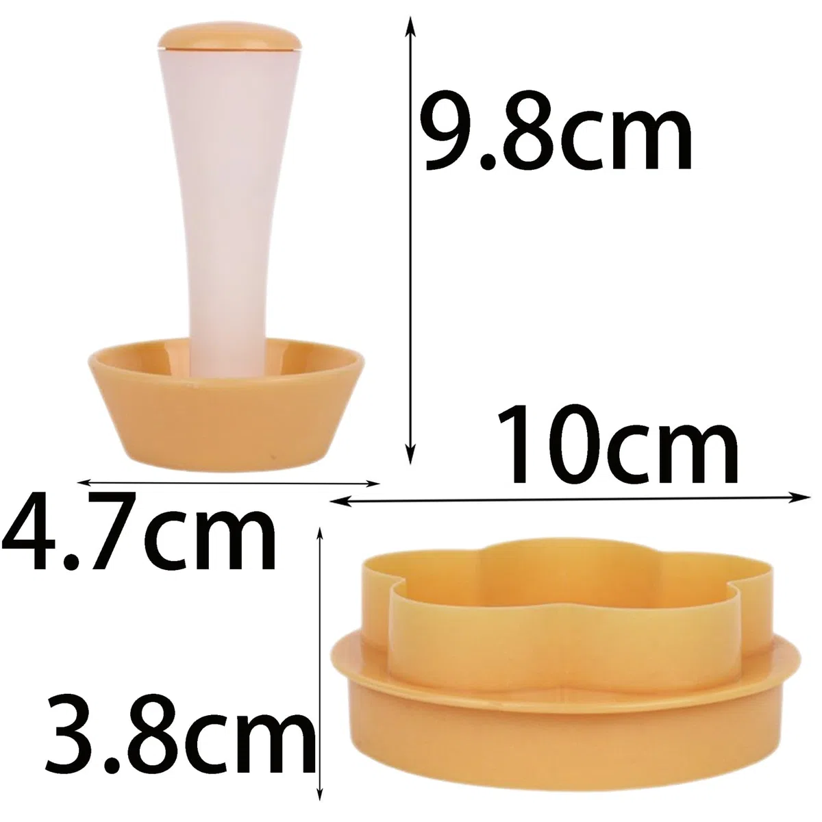 Stampo Furbo Crostata Morbida Tartellette Manomissioni Pancake Torta - 4 Set, Arancione, Pancakes Spingi Torta, Strumenti la Panificazione Diy, per Impasto a Mano Muffin