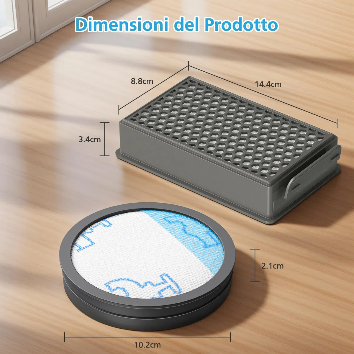 Funnytime Filtro HEPA per aspirapolvere ciclonico Rowenta Powerline Extreme RH8021WB RH8037WA RH8055WA RH8121WB RH8133WA RH8147WA RH8155WA RH8165WA, (Confronta ZR903601), 2 set