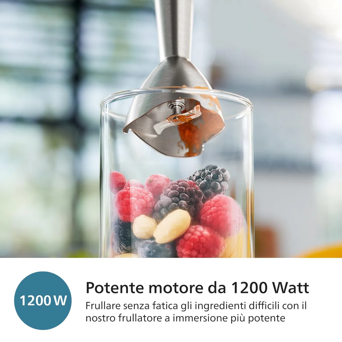 Philips Daily Collection Frullatore a Immersione – Tecnologia ProMix per Mescolatura Rapida, Motore 650W, Protezione Antischizzo, Design Ergonomico, Pulsante di Rilascio Facile, Bianco (HR2534/00)