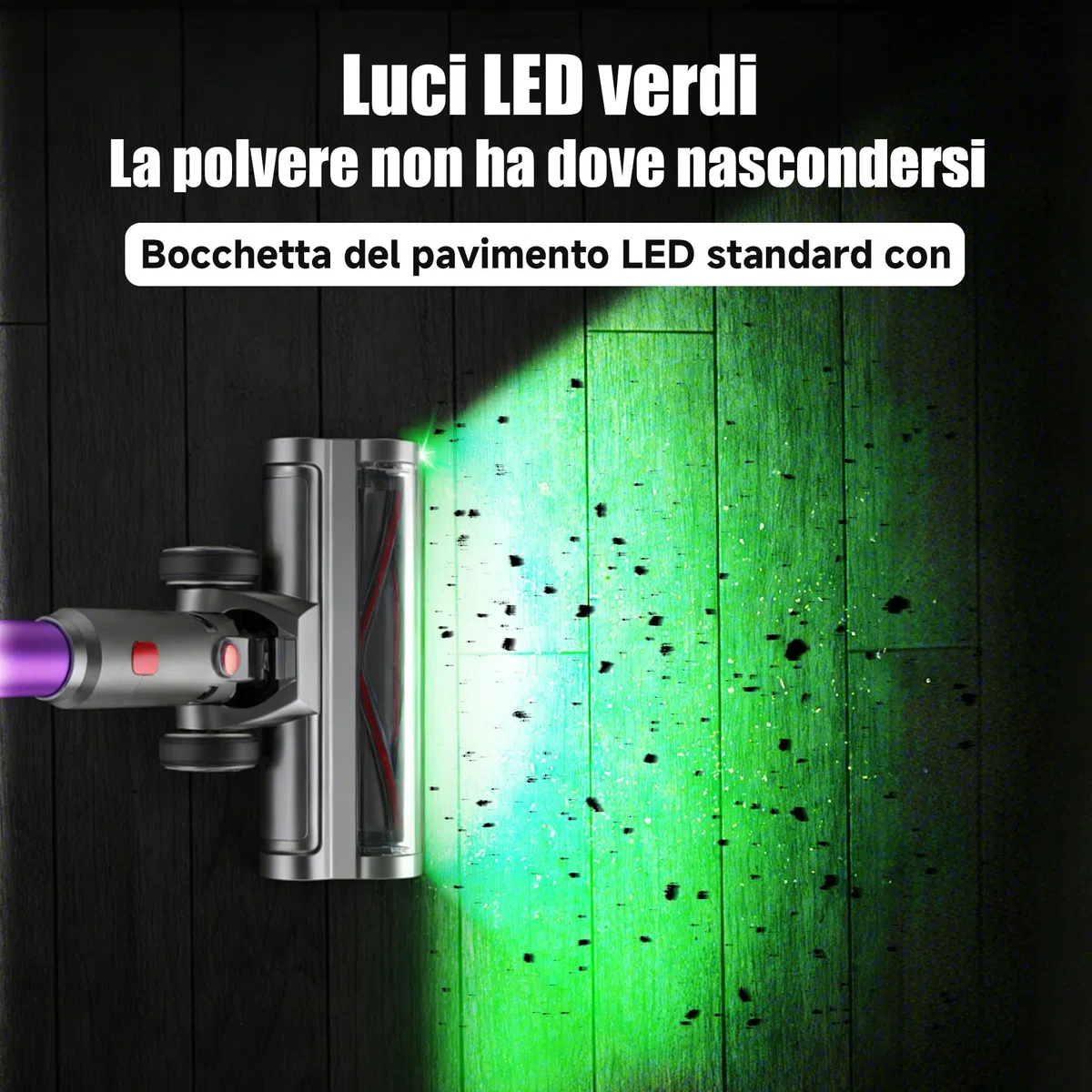 Hearten Aspirapolvere senza Fili, 70000Pa/70Min, con Display LED, Spazzola Anti-Groviglio a V, Funzionamento One-Touch, Autoportante, Ideale per Tappeti, Pavimenti Duri e Peli di Animali