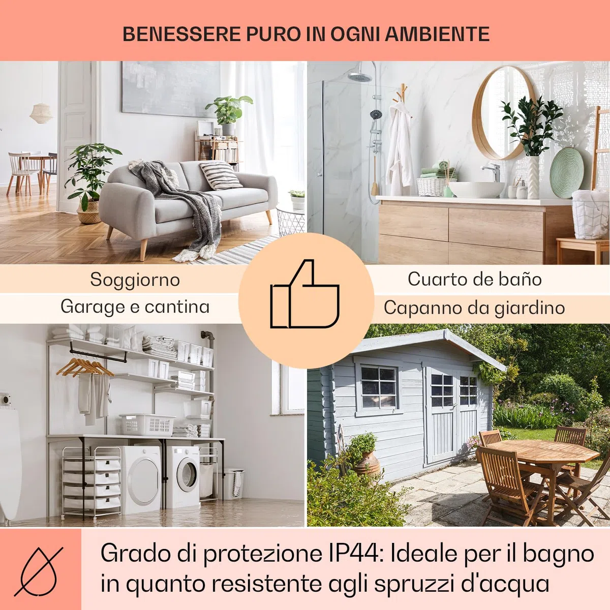 Klarstein Air Art Smart Stufa Elettrica Basso Consumo, Termoconvettore Elettrico da Parete 700W con Controllo IoT/WiFi App, Termosifone Elettrico a Muro, Pannello Radiante Infrarossi, Senza CO2