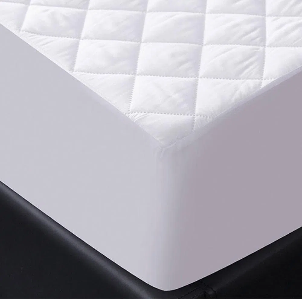 Biancheria da letto Lenzuola con angoli Hotel Homestay Lenzuola con angoli impermeabili trapuntate spesse di colore puro per coprimaterasso White King 193x203cm + 46cm