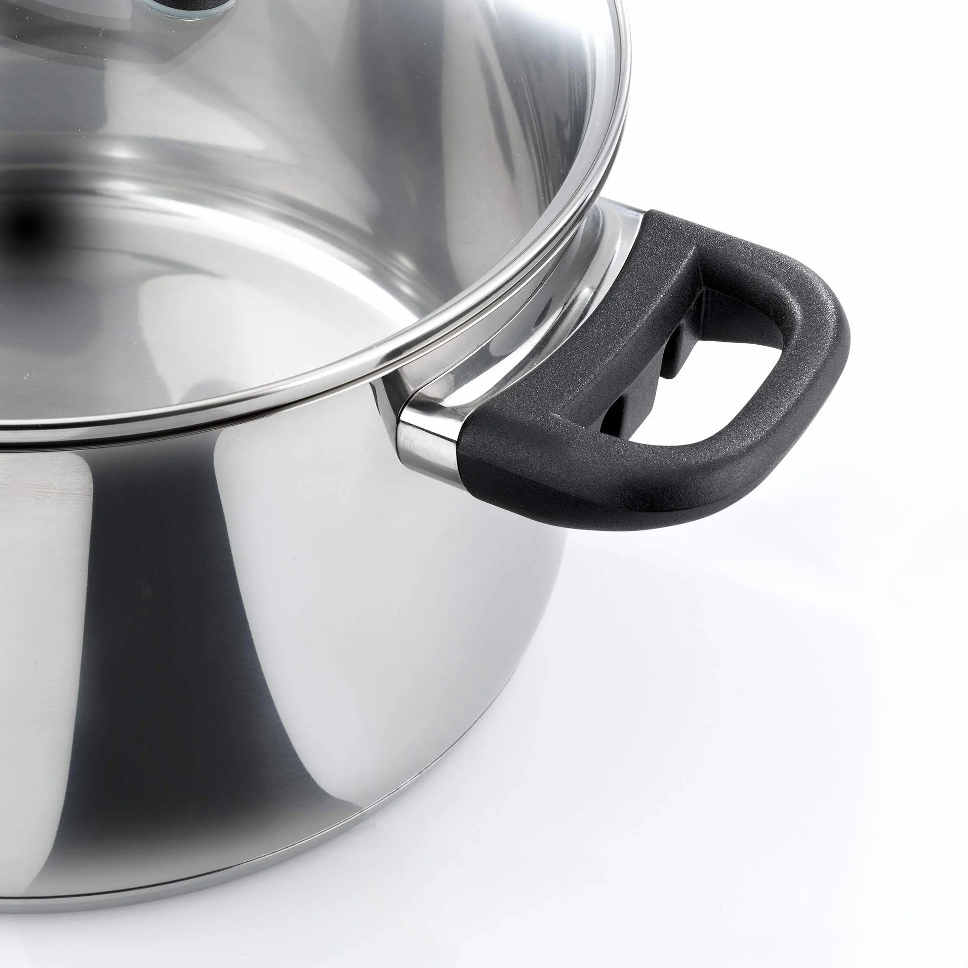 Karcher Set di Pentole Mia Include Coperchi in Vetro, Adatto ai Piani a Induzione, Acciaio Inox, 5 Pezzi