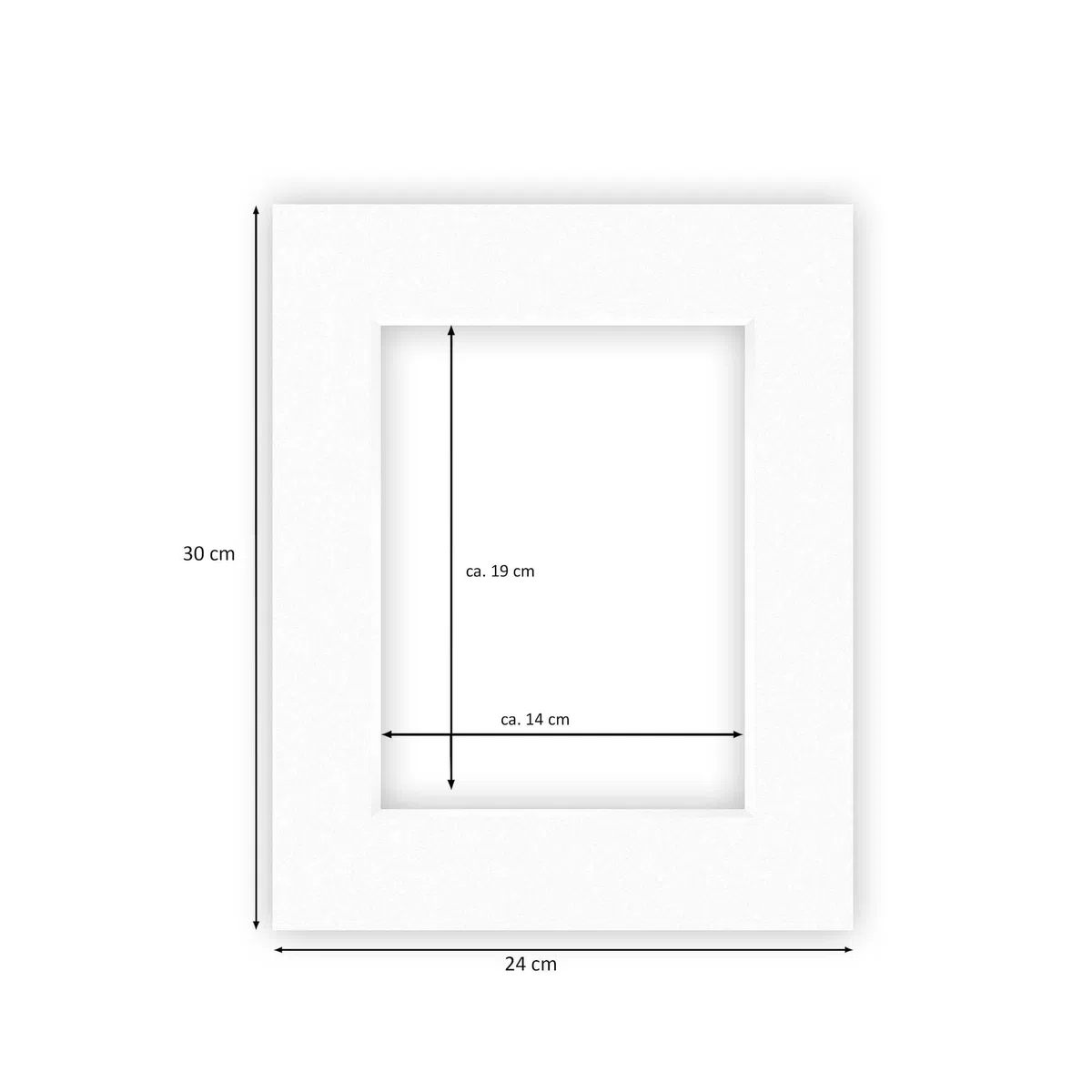 nielsen Conservation Cartoncino Passepartout 1,5 mm, set di 5, formato esterno 24x30 cm per formato immagine 15x20 cm, bianco puro liscio