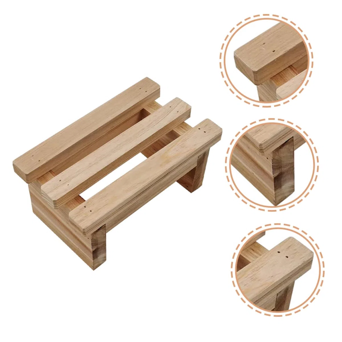 Generico sgabello basso in legno sgabello seduto base espositiva poggiapiedi per adulti pouf per banco resistente all'usura panca per di legno