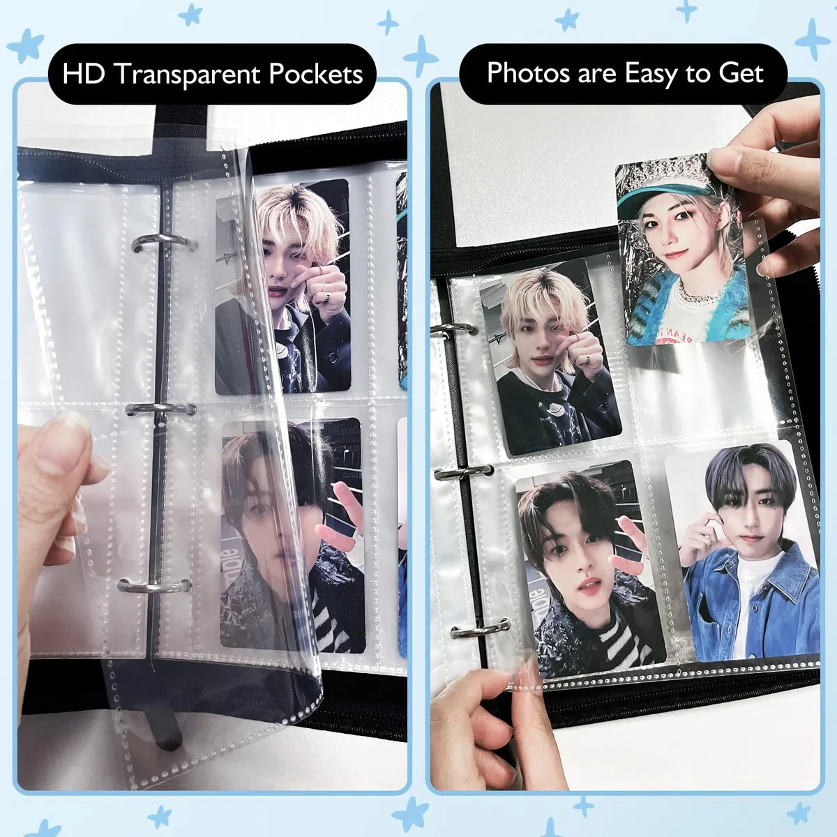 Stray Photocard Binder, SKZ Photocards Holder, Stray Carte Collezionabili Album con 400 Tasche, Kpop Gadget per STAY (A)