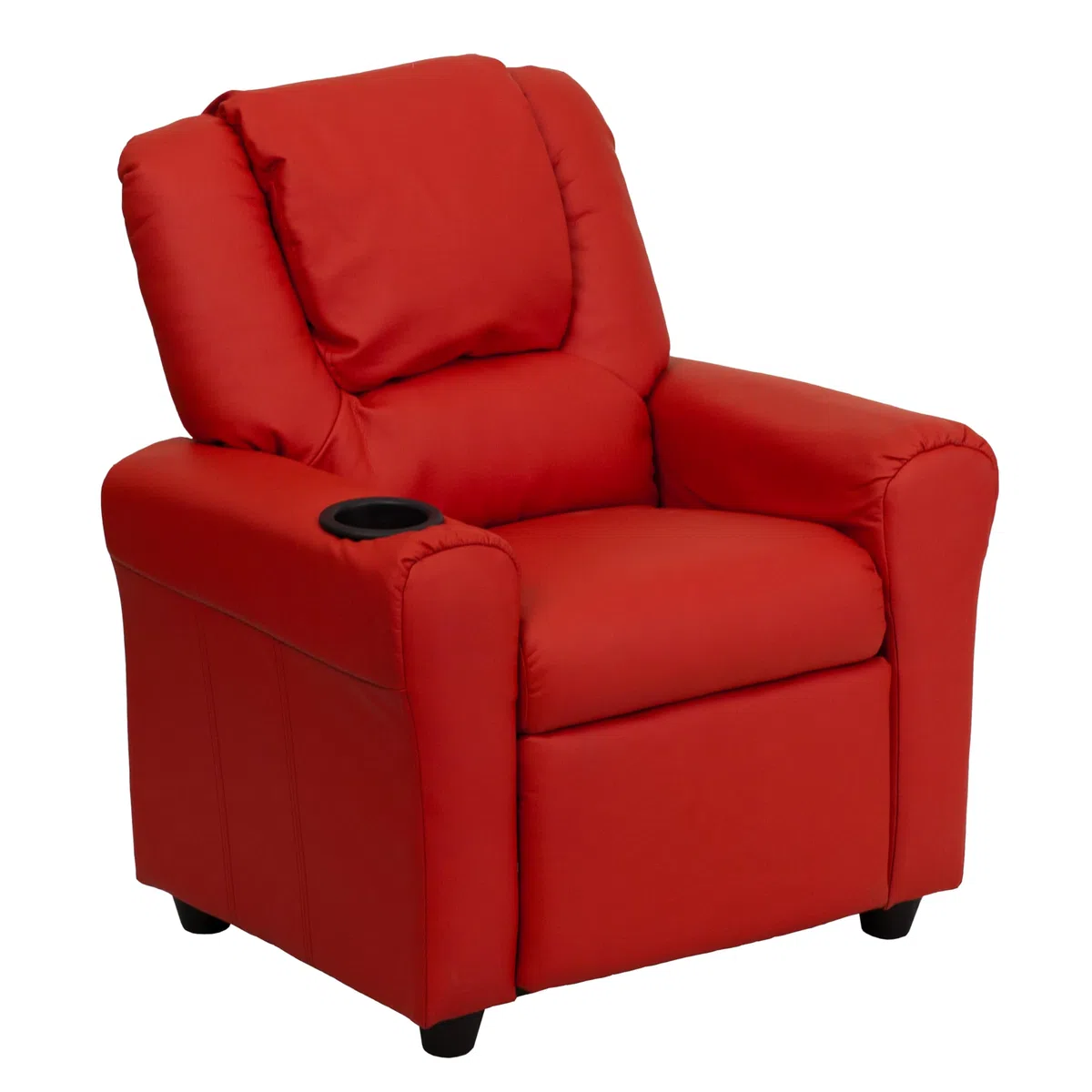 Flash Furniture Contemporary beige vinyl Kids Recliner with Cup Holder e poggiatesta Red