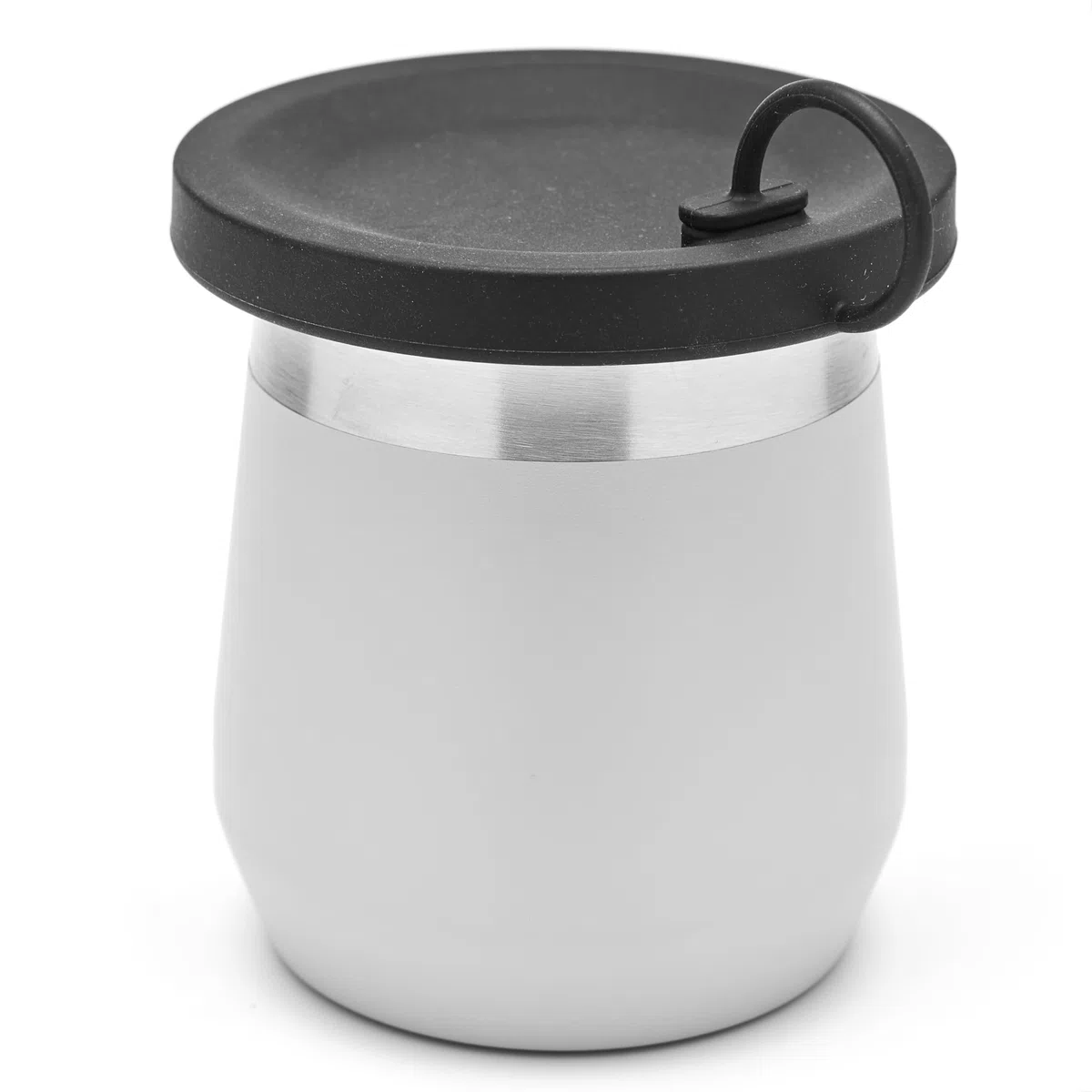 BALIBETOV Yerba Mate Zucca - Tazza Yerba Mate in acciaio inox con isolamento a doppia parete, base antiscivolo, coperchio in silicone a prova di fuoriuscite - Mate Argentino - Mate Tazze (Grigio)