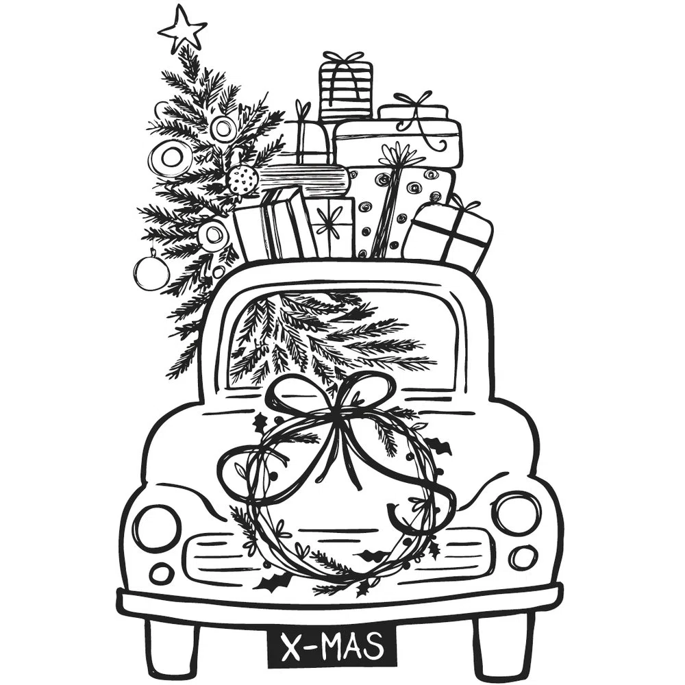 Rayher 29140000 Timbro "Driving Home For Christmas"