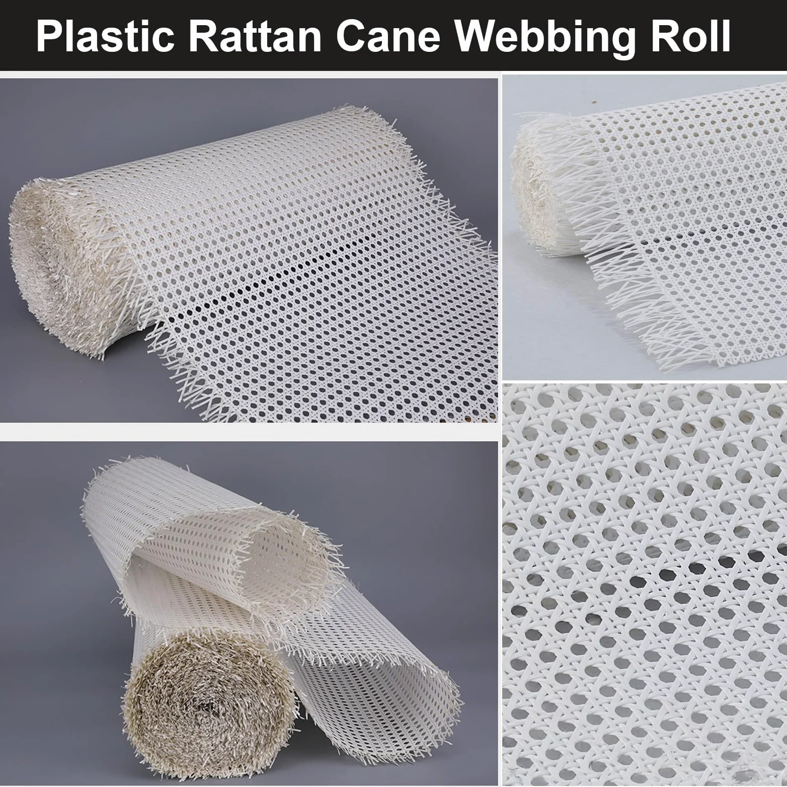 Bianco Rotolo di Fettuccia di Canna al Metro,Vienna Treccia in Plastica Rattan Impermeabile,Sintetico Aperto Tessuto Intrecciato Nastro Paglia Foglio di Vimini per Mobili Sedie(70cmx1.5m)