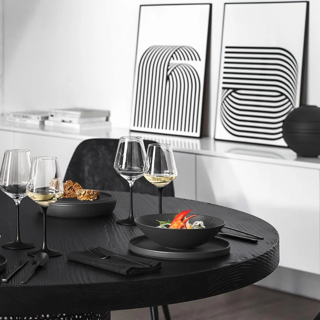 Villeroy & Boch - Manufacture Rock piatto da pasta, 6 piatti, porcellana Premium, lavabili in lavastoviglie, utilizzabili nel microonde
