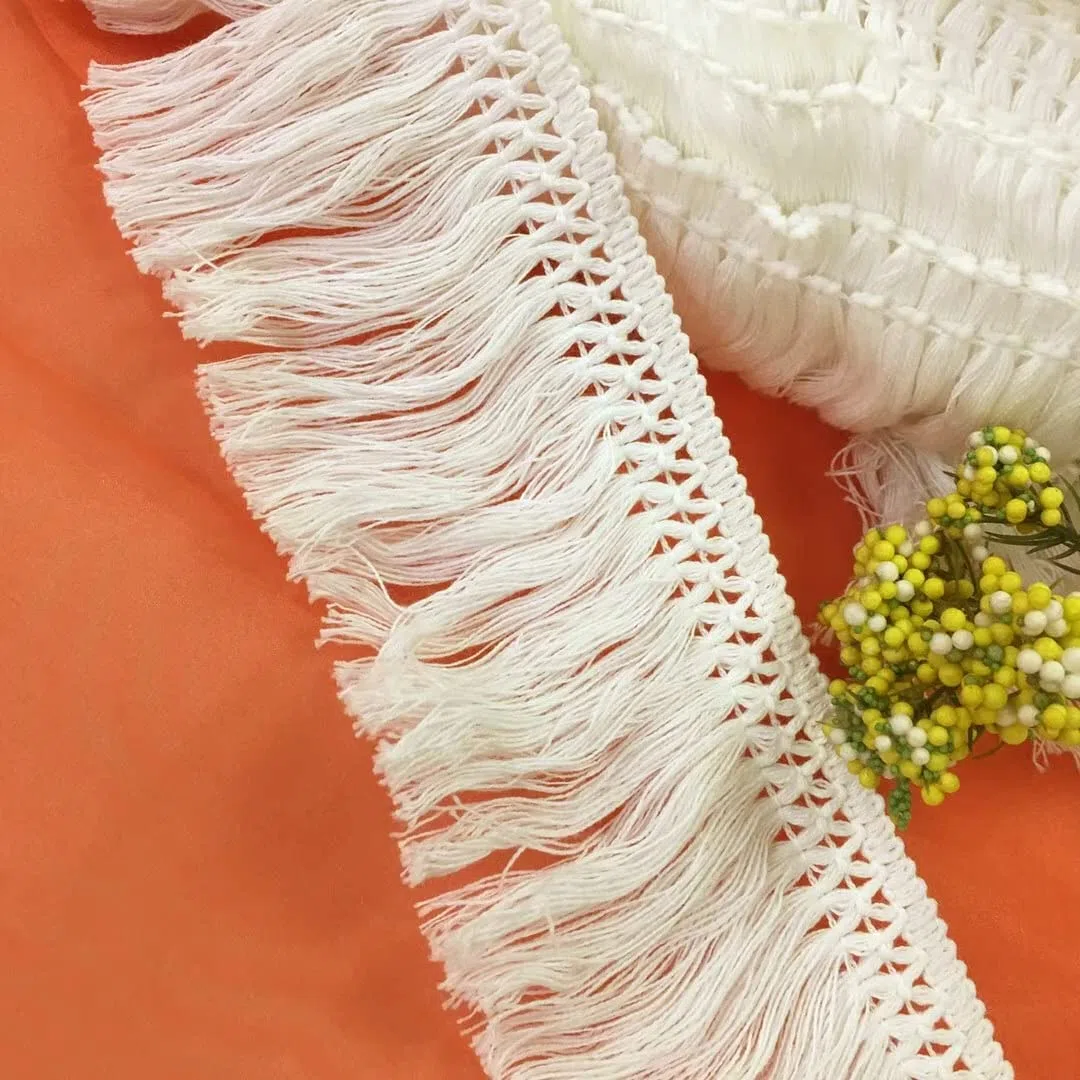 5 yard 8 cm di larghezza in cotone,nappa con frange,accessori fai da te,bordo a frange,nappa in cotone,per accessori per abbigliamento,cucito,artigianato,matrimoni,decorazioni decorazioni,bianco latte