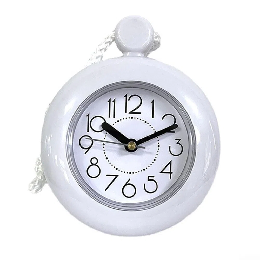 Orologio da bagno con asciugamano da appendere orologi impermeabili, orologio da doccia impermeabile, timer da cucina per bagno, cucina