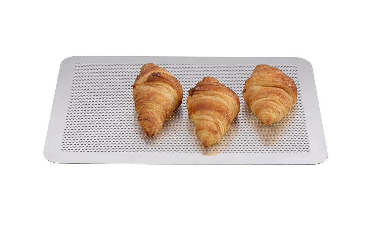 Mali'S 43034 – Piastra per pasticceria perforata, piastra in alluminio, senza bordi grigio, 40 x 30 cm, spessore 1,5 mm