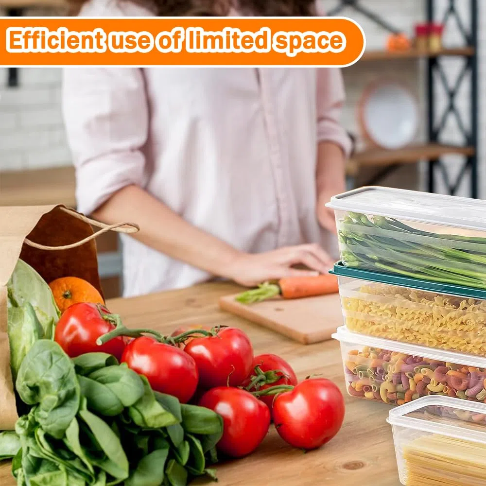 3 Pezzi Contenitori per Pasta Plastica Conservazione per Spaghetti Contenitori Ermetici per Alimenti Plastica Scatola per Spaghetti per Cereali, Pasta (3 Colori)