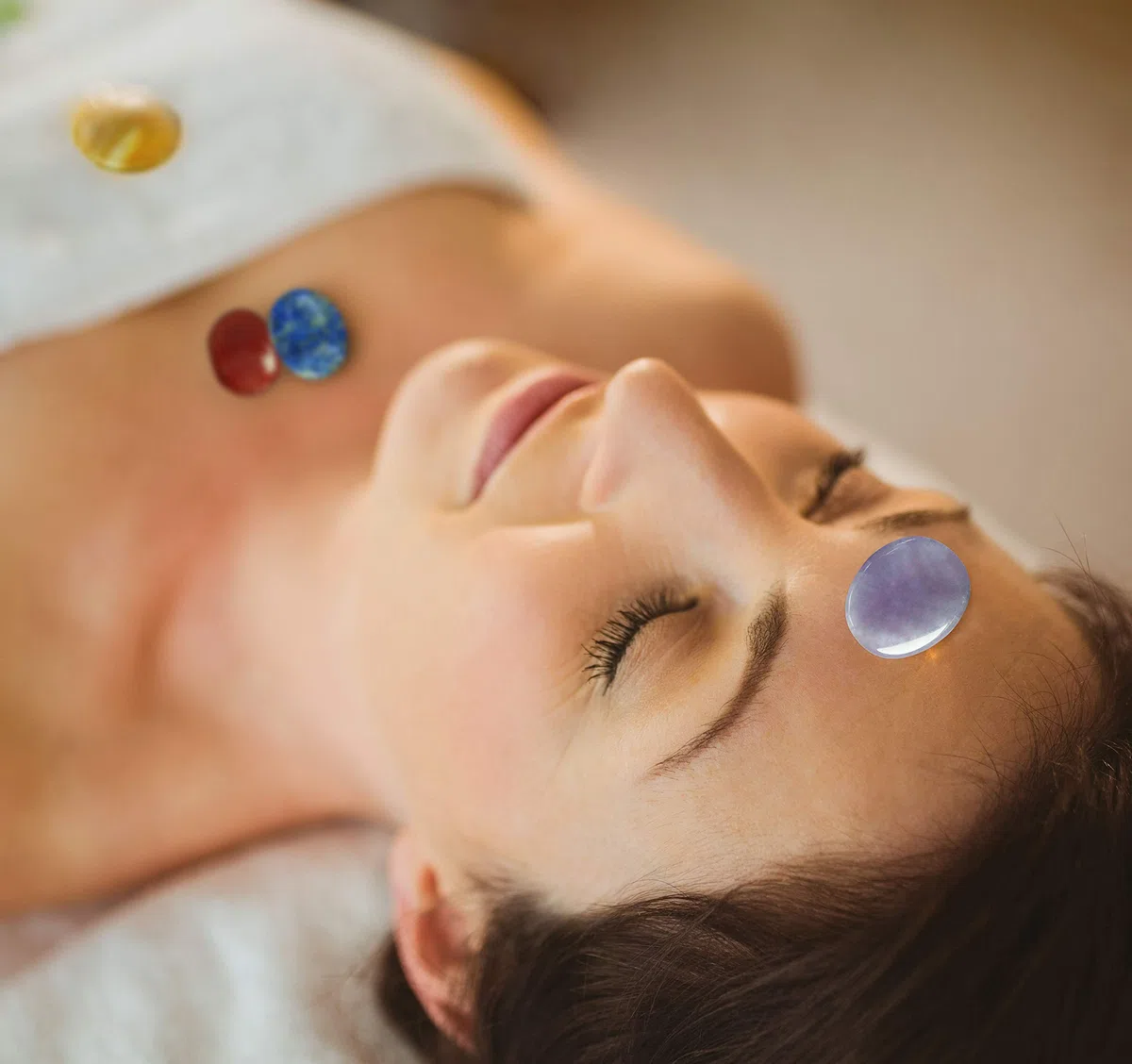 Set di 8 pietre chakra, forma ovale, per meditazione di guarigione con cristalli, Reiki o come pietre scaccia-pensieri o da tenere in tasca