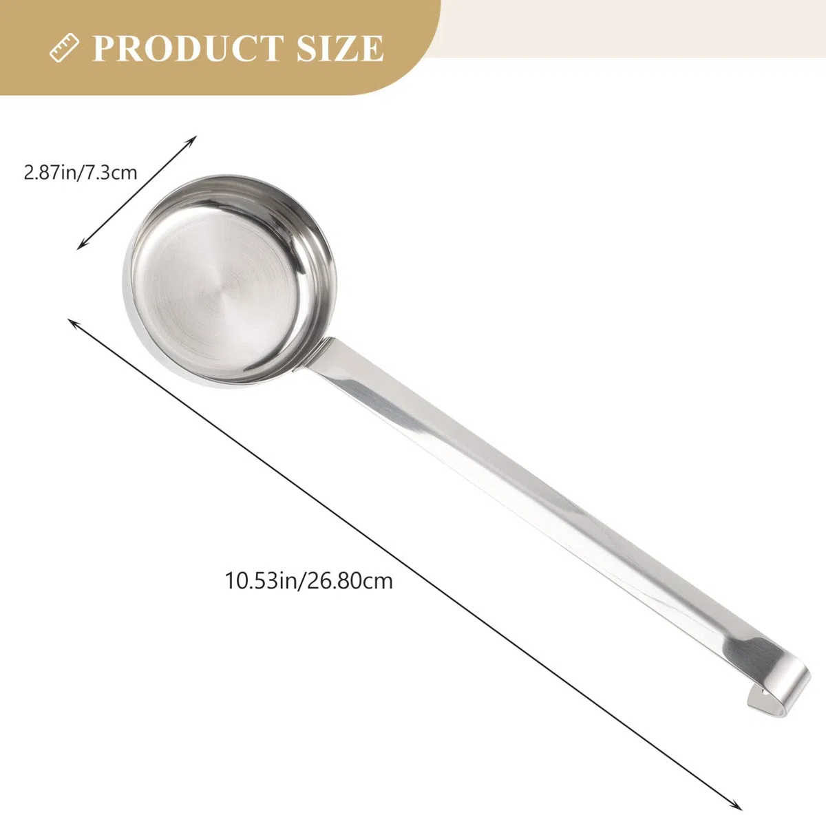 Ciieeo Paletta Per Salsa Per Pizza Porzionatore Per Alimenti In Acciaio Inox Mestolo Per Zuppa Da Cucina Cucchiaio Per Porzioni Cucchiaio Per Ketchup Paletta Per Servire A Fondo Piatto