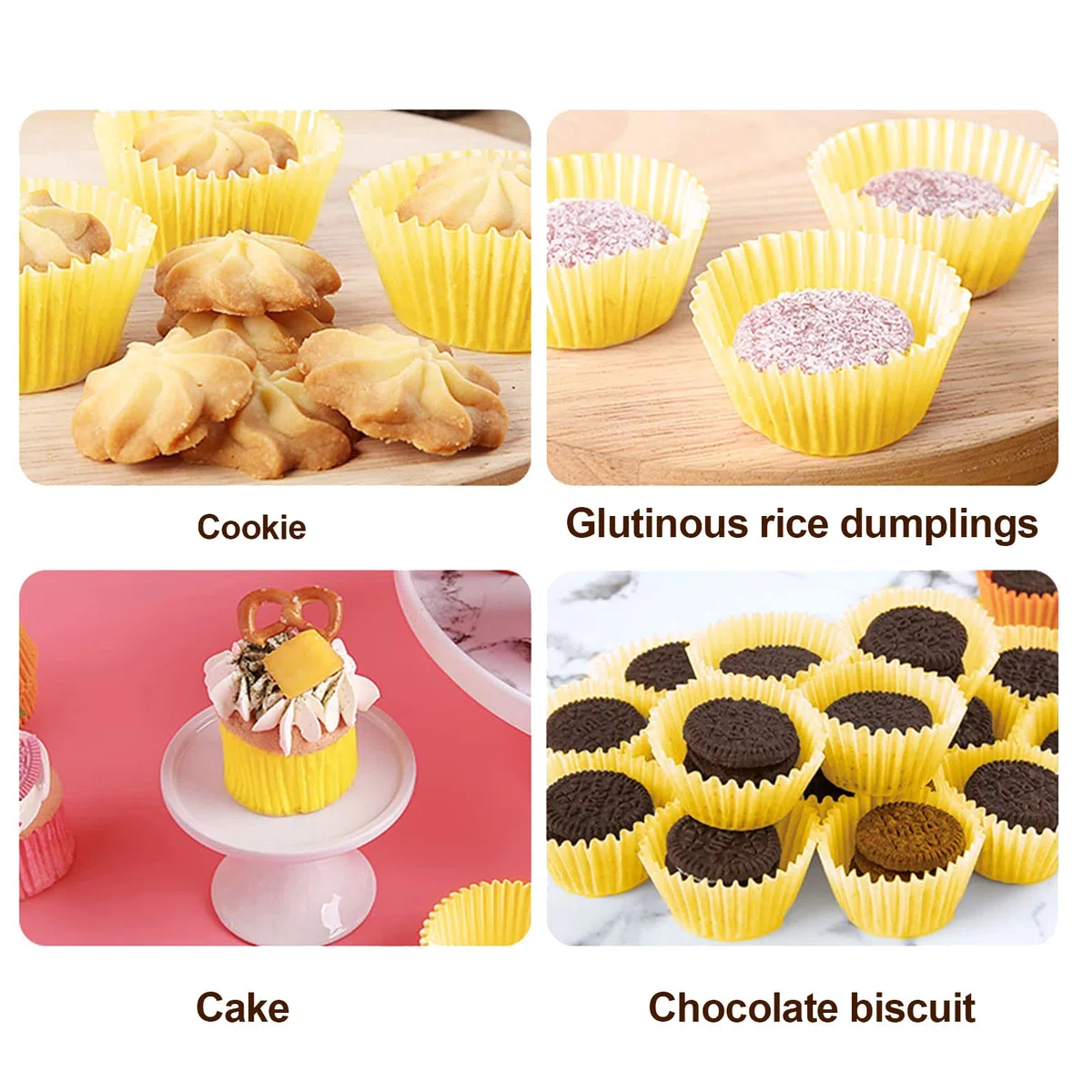 MIVAIUN 1000 Pz Pirottini Gialli per Cupcake, Muffin, Caramelle e Cioccolato - Carta Oleata