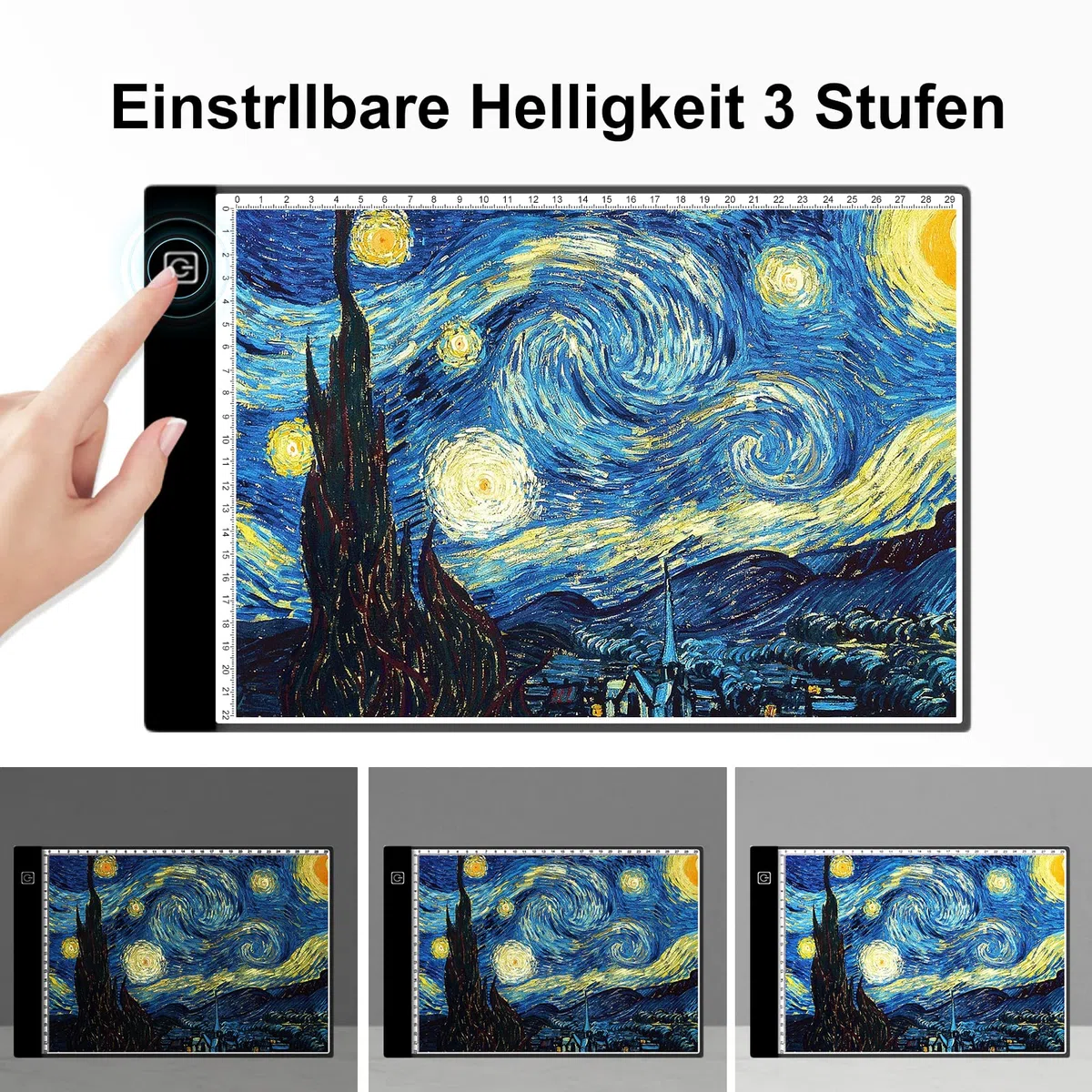 TAVADA Tavoletta Luminosa per Disegnare,Ultrasottile Lavagna Luminosa,Light Box A4 LED Light Pad di Disegno con Luminosità Regolabile, per Animazione,Schizzi,Progettazione,Pittura a Diamante 5D
