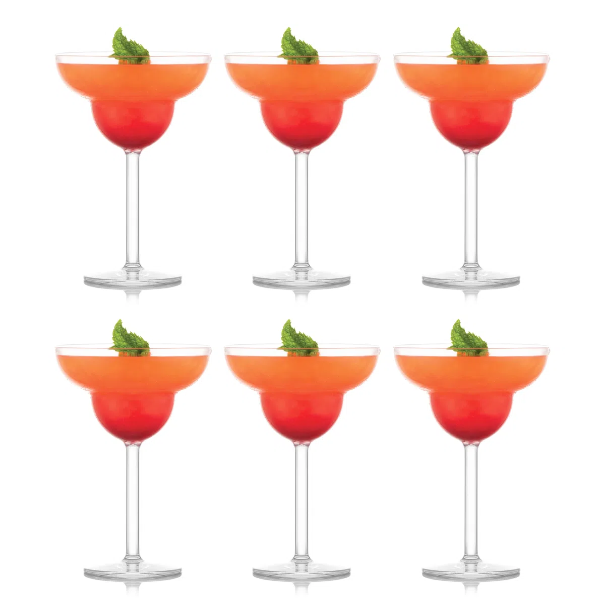 Bodum 11929-10SSA OKTETT 4 Bicchieri da Margarita in plastica Resistente, 0,25 Litri