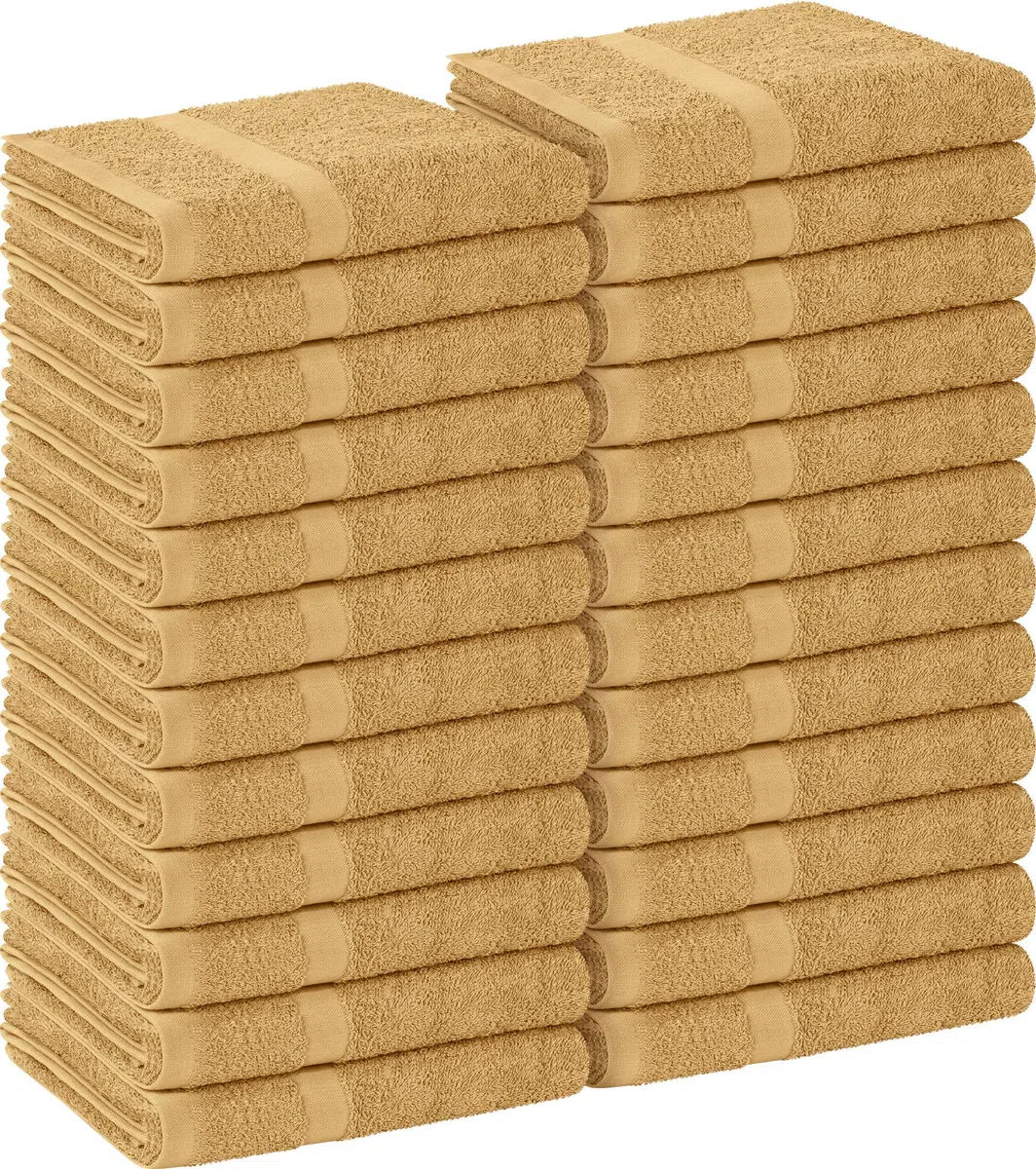 Utopia Towels - Asciugamani da salone, confezione da 24 asciugamani (non resistenti alla candeggina, 40,6 x 68,6 cm) in cotone altamente assorbente per mani, palestra, bellezza, spa e cura dei capelli