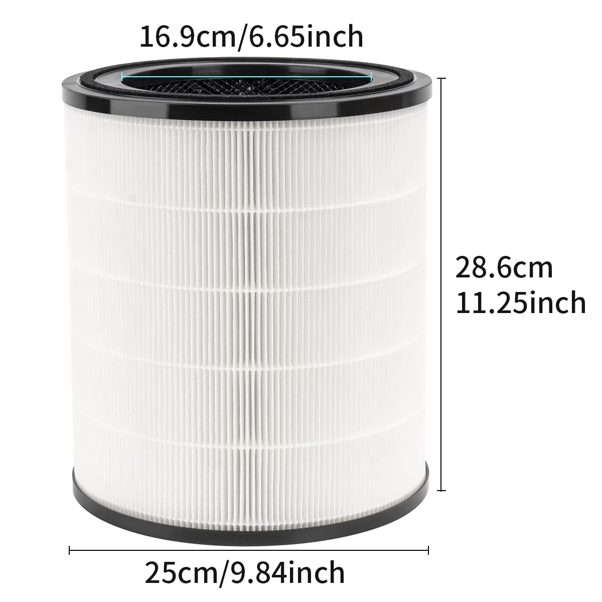 Filtro di ricambio compatibile con purificatore d'aria Levoit LV-H133, filtro sostitutivo 3-in-1 con filtro a carbone attivo integrato, numero di parte LV-H133-RF