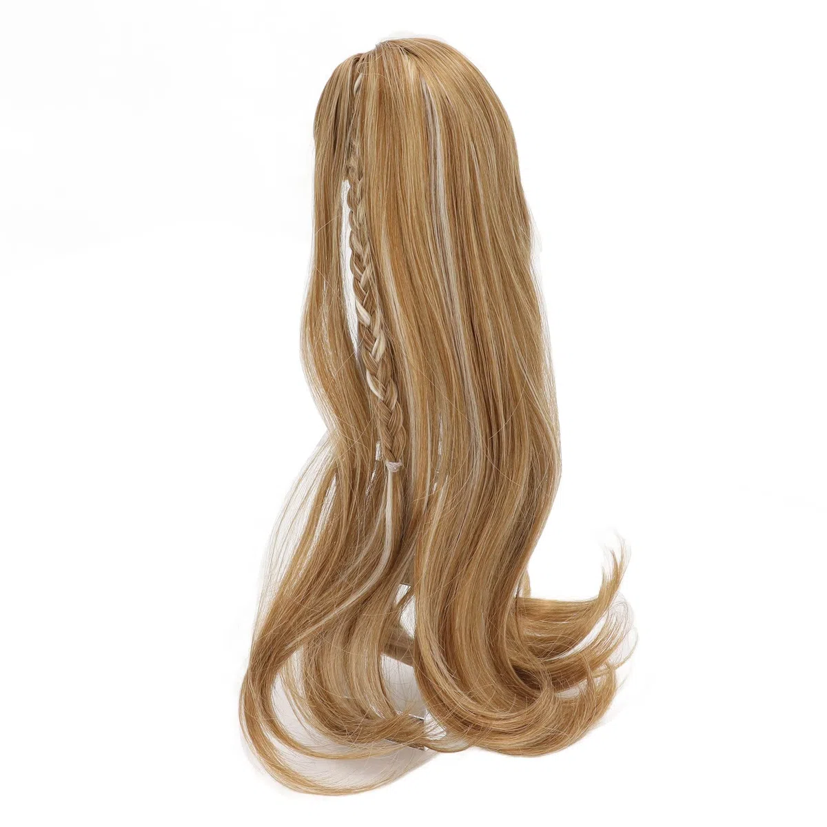 Zerodis 1/3 BJD - Parrucca per bambola SD, 21-24 cm, colore lino, morbida seta ad alta temperatura, capelli lunghi e ricci mohair, con frangia per indossare parrucca per bambole BJD, fai da te