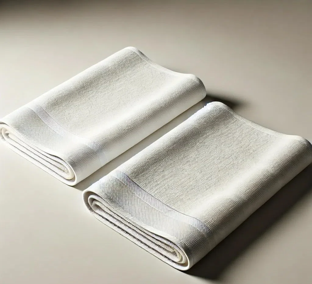 Corredocasa Set da 2 Pezzi Tappeto da Bagno in Puro Cotone Bianco, Arredo Elegante per Scendi Doccia, Dimensioni 50x75 cm, Ideale per Alberghi e B&B e Casa con Design Raffinato e Assorbenza Eccellente