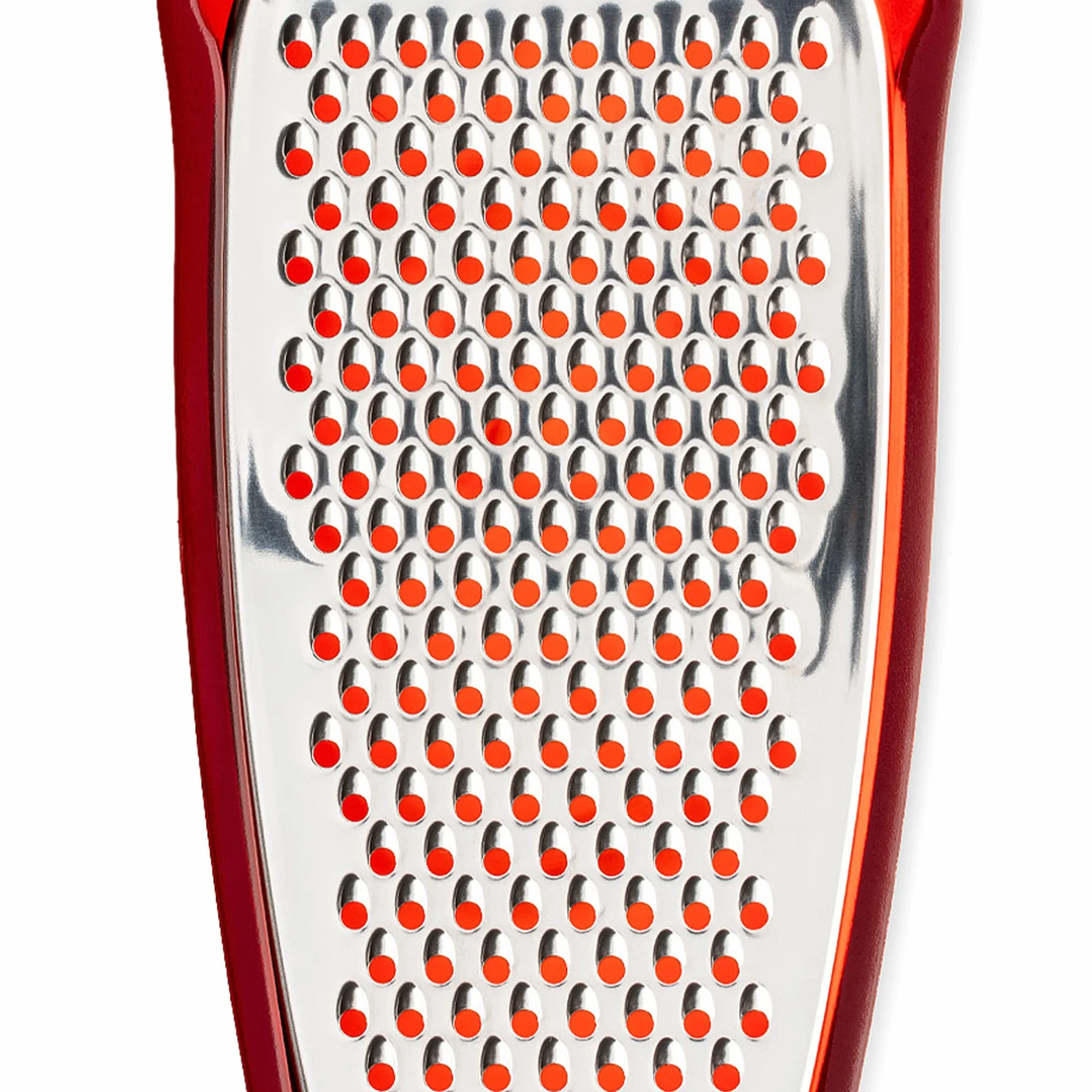 Alessi AARU01 R Parmenide Grattugia con Raccoglitore in Resina Termoplastica, Rosso e Acciaio Lucido