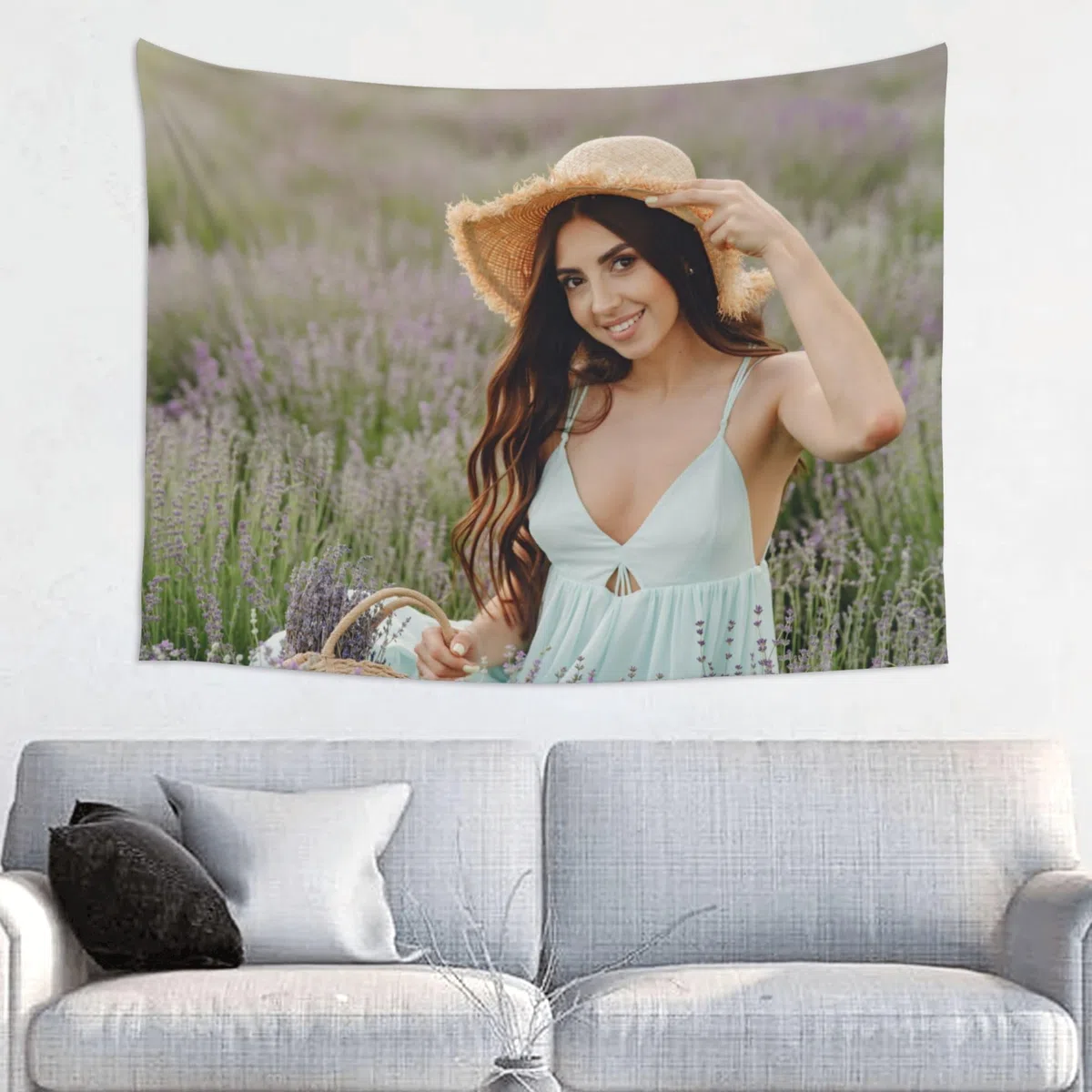 LMQJDZ Arazzo Personalizzato, Sfondo Personalizzato con Foto Testo Nome, Coperta da Parete Personalizzata per la Decorazione Della Sala Matrimoni, Regali Commemorativi per La Famiglia, 150x180cm