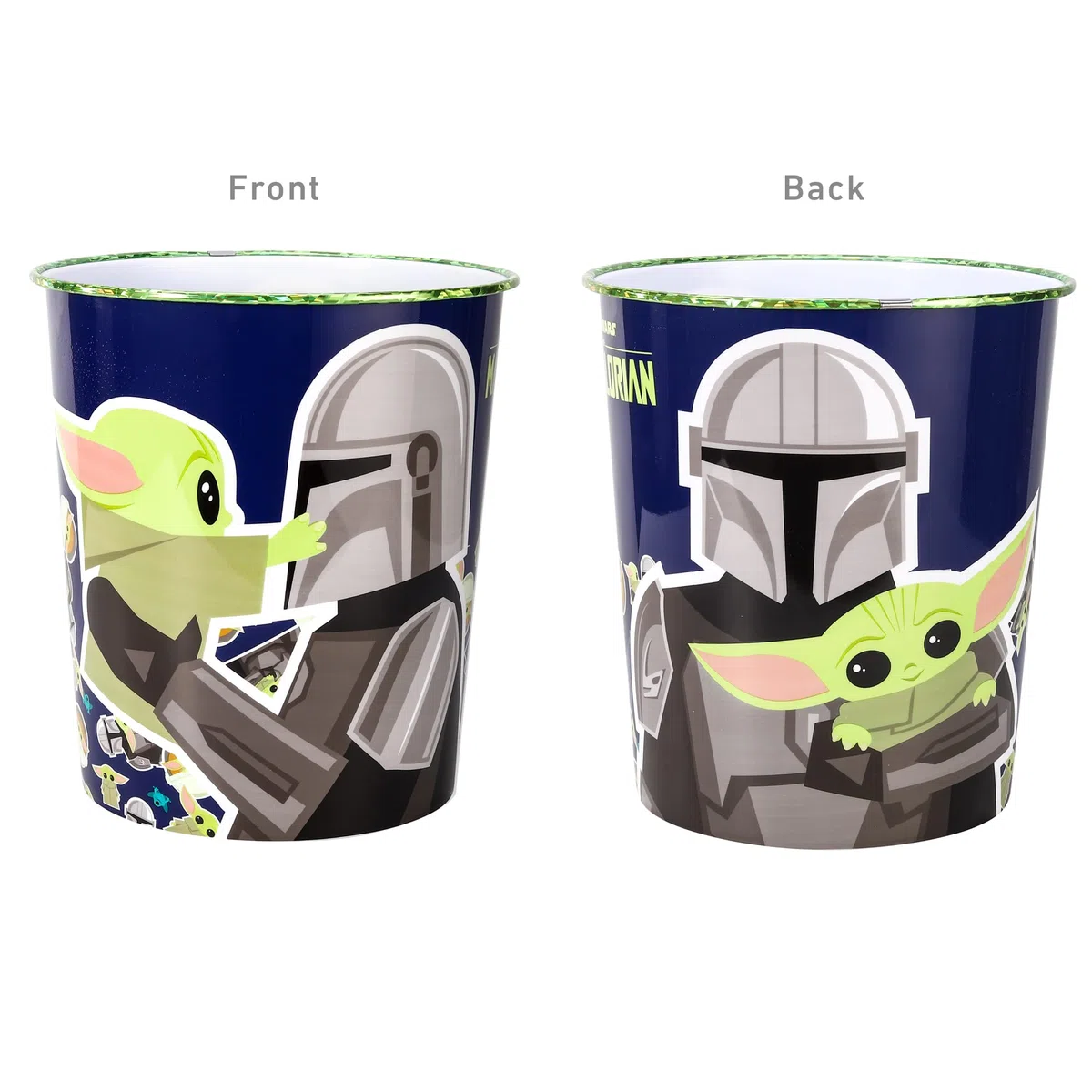 Star Wars Mandalorian - Cestino per rifiuti per bambini, per camera da letto, studio, scrivania, pattumiera