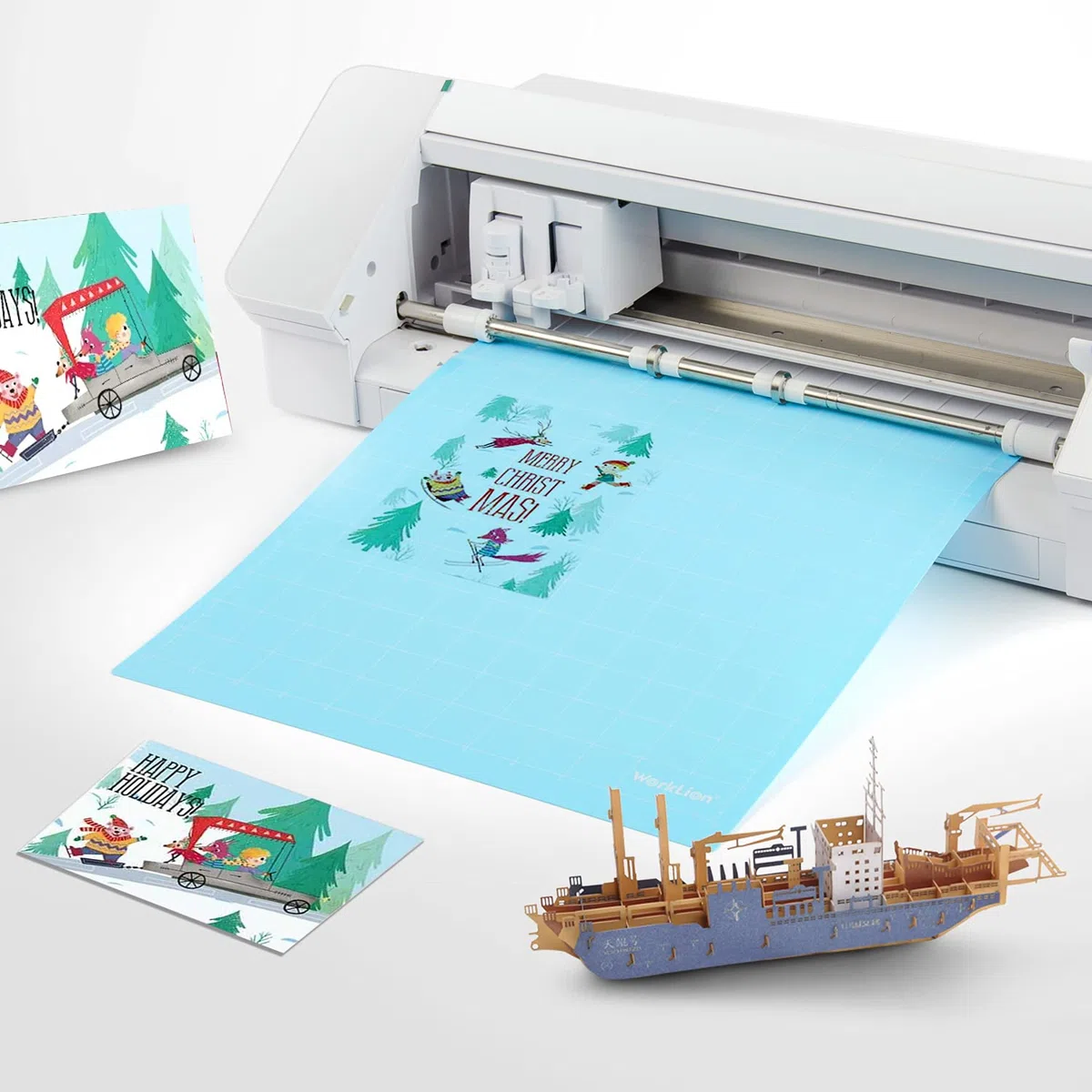 WORKLION Tappetino da taglio 30,5 x 30,5 cm per Silhouette Cameo (3 tappetini – StandardGrip, LightGrip, StrongGrip), adesivo resistente, antiscivolo, tappetini di ricambio per Silhouette Cameo 4/3/2