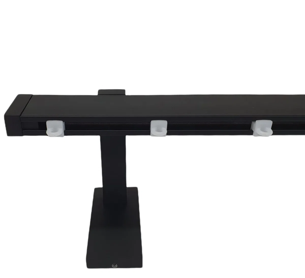 Globalcorporation Bastone Per Tenda Nero Minimal a Soffitto e Parete Doppio o Singolo Bastoni Moderni Binari da tende Scorritenda Riloga Zineffa Tendaggi Alluminio kit(140 Centimetri A Parete,NERO)